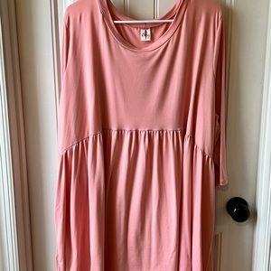 Curvy Boutique Peach Baby doll tunic